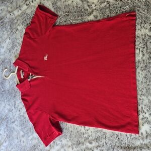 Mens burberry brit red polo shirt sz m